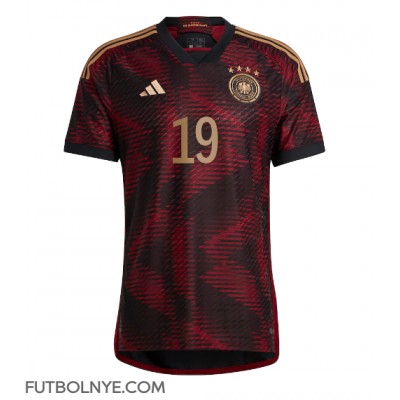 Camiseta Alemania Leroy Sane #19 Visitante Equipación Mundial 2022 manga corta